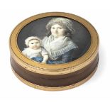 Dubois, FrédericFrankreich, tätig ca. 1780-1819D. 6,1/7,5 cmGroßmutter und ihr Enkelkind. Die Dame