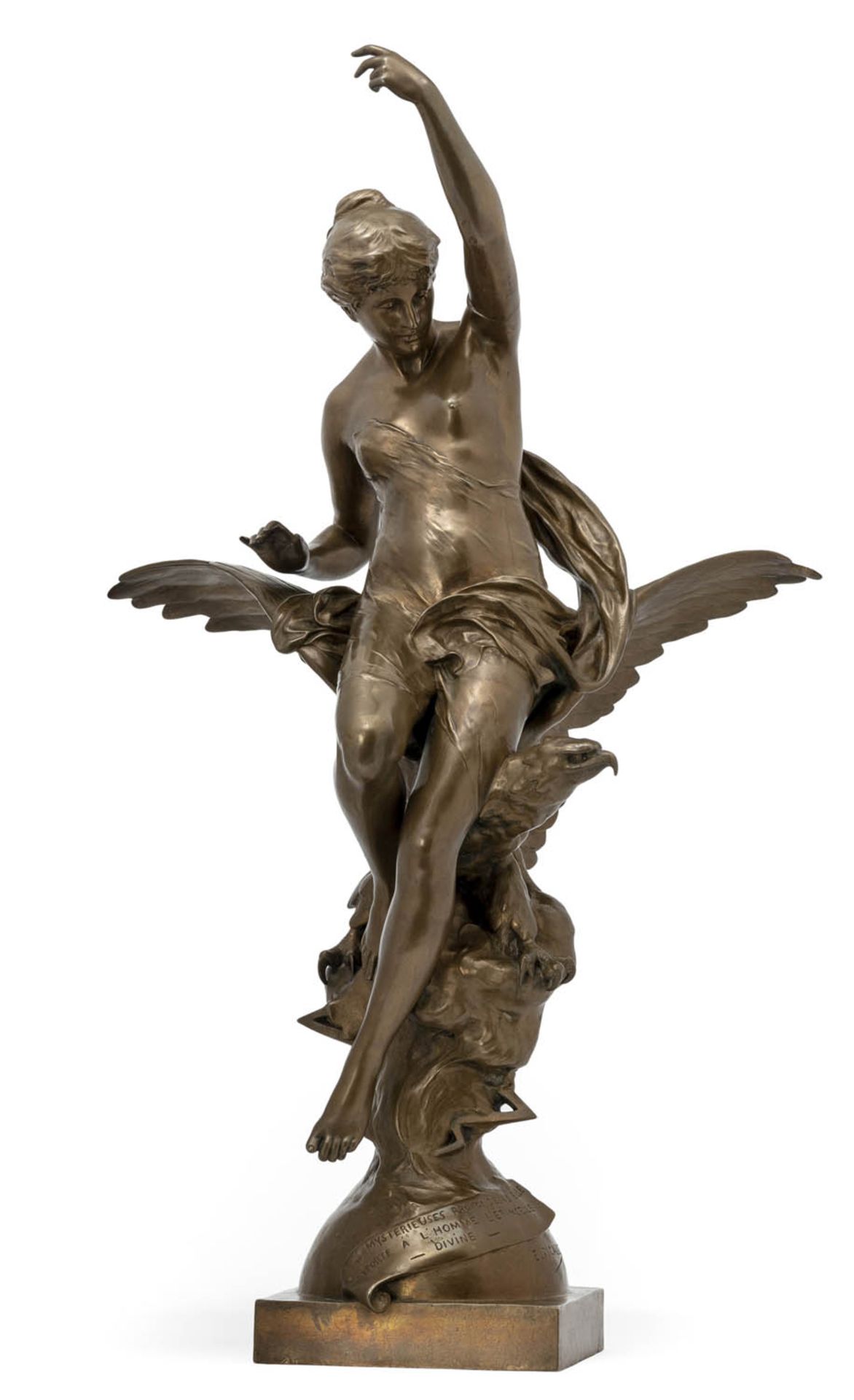 Picault, Emile LouisFrankreich, 1833 - 1915H. 88 cm"L'inspiration" oder Hebe und der Adler.
