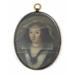 Portraitminiatur der Maria GonzagaItalien, 2. Hälfte 17. Jahrhundert6,8 x 5,5 cmBrustbild im