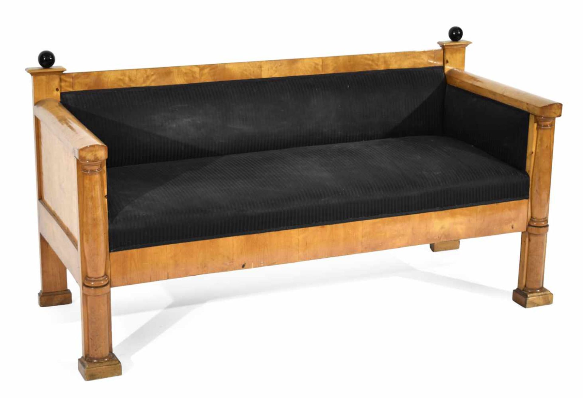 BIEDERMEIER-SOFA, UM 1840KIRSCHBAUM, TEILS EBONISIERT85X160X67 CM - Bild 2 aus 2