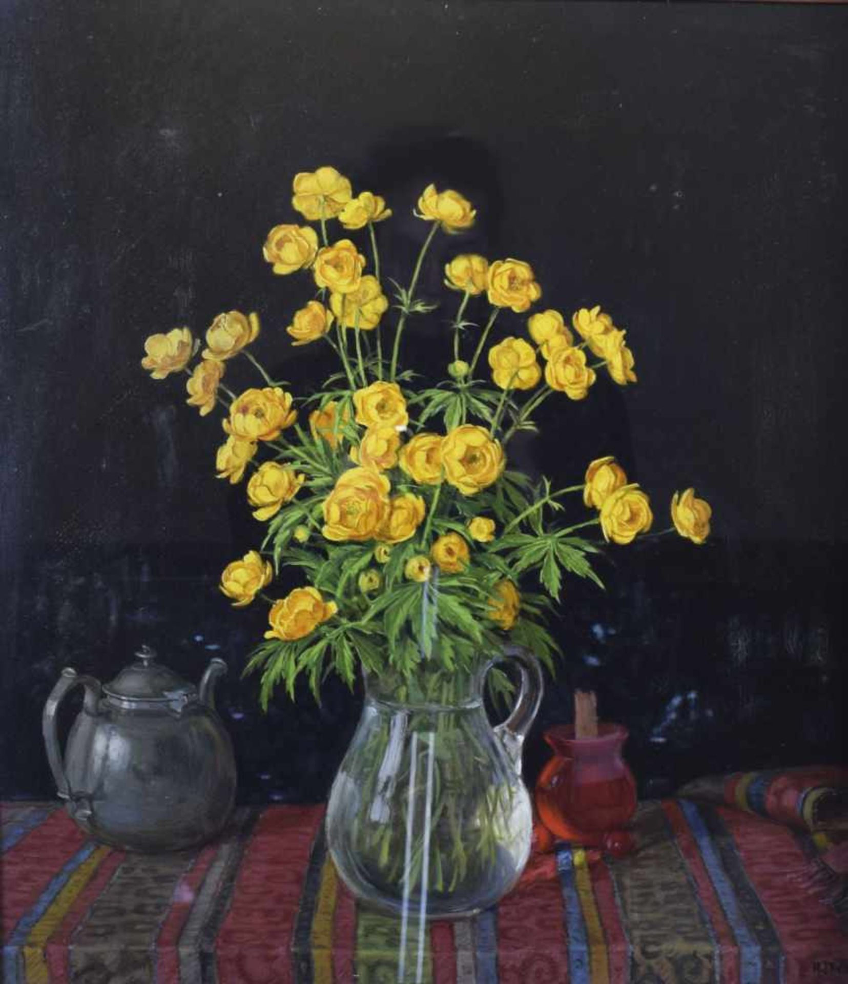 BEZ. H. DIETERSTILLEBEN MIT BUTTERBLUMEN55 X 48 CM