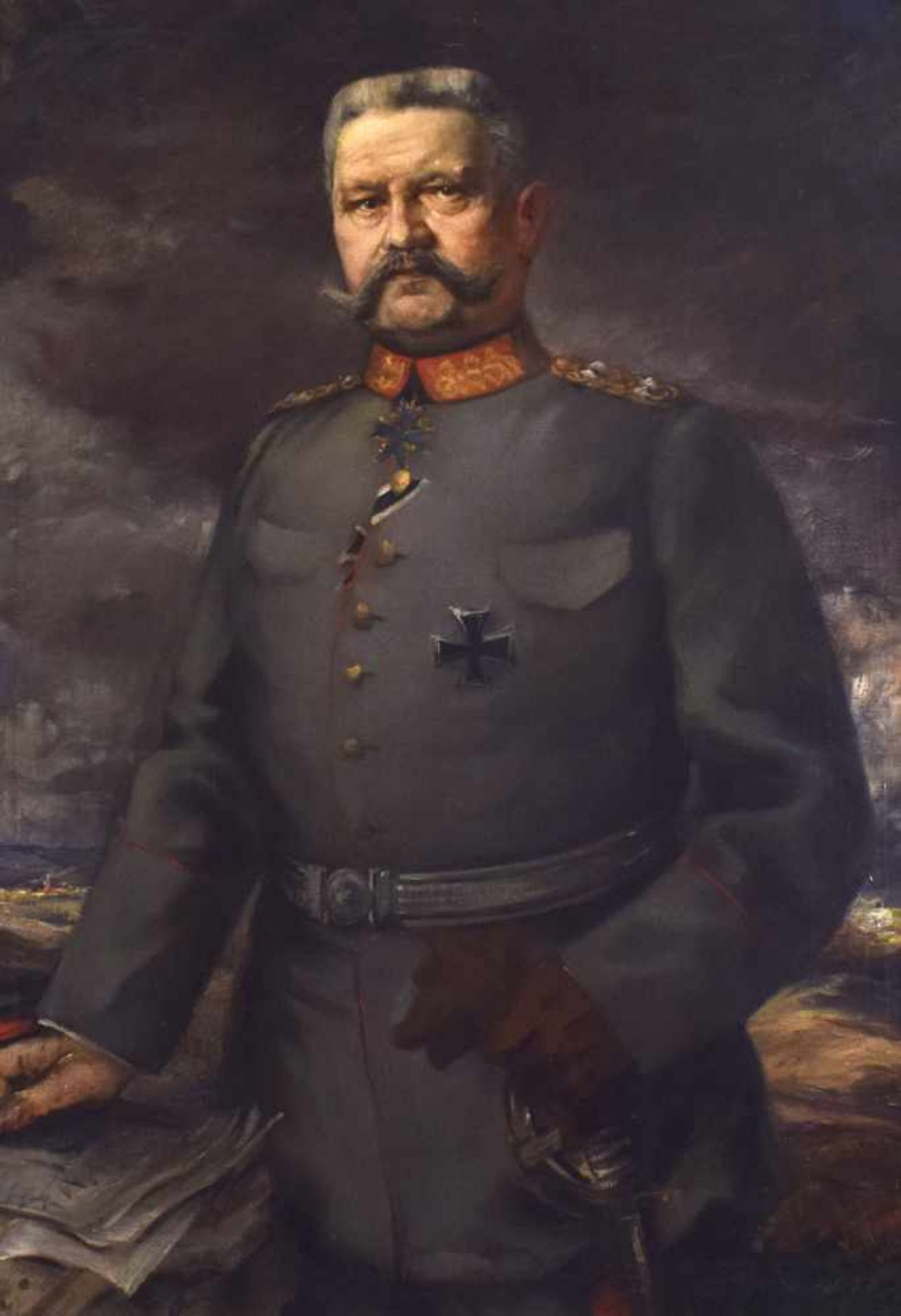 PORTRAITMALERGENERALFELDM. VON HINDENBURG105 X 73 CM