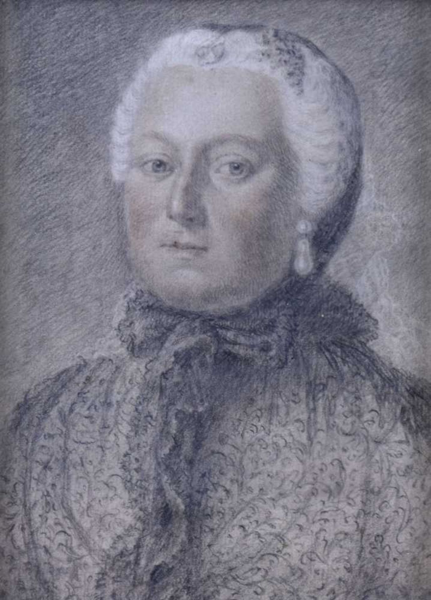 PORTRAITIST MARIA THERESIA IN WITWENTRACHT 18 X 13 CM