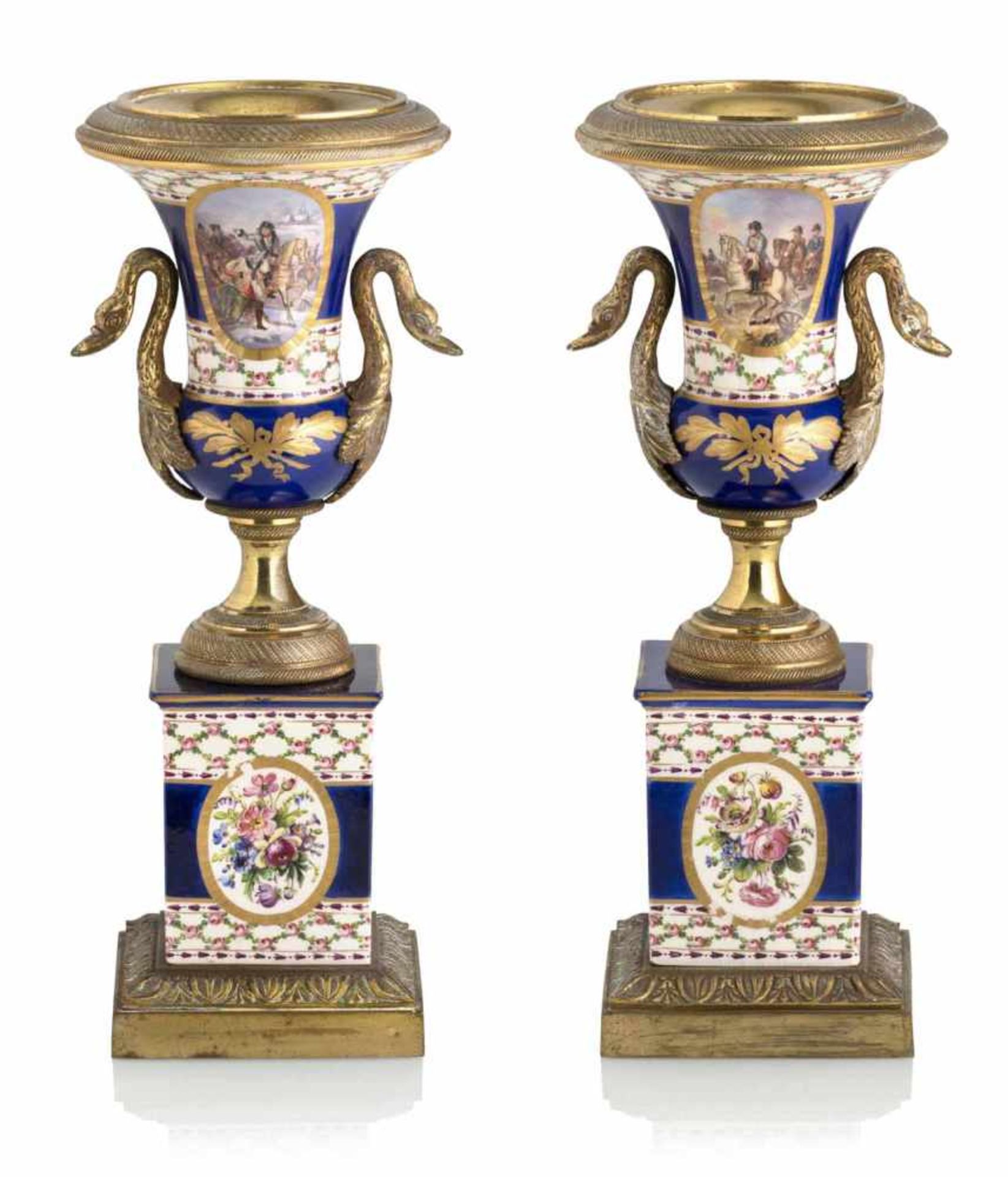 Paar Vasen im Klassizistischen StilFrankreich, Ende 19. JahrhundertH. 36 cmBalustervasen mit