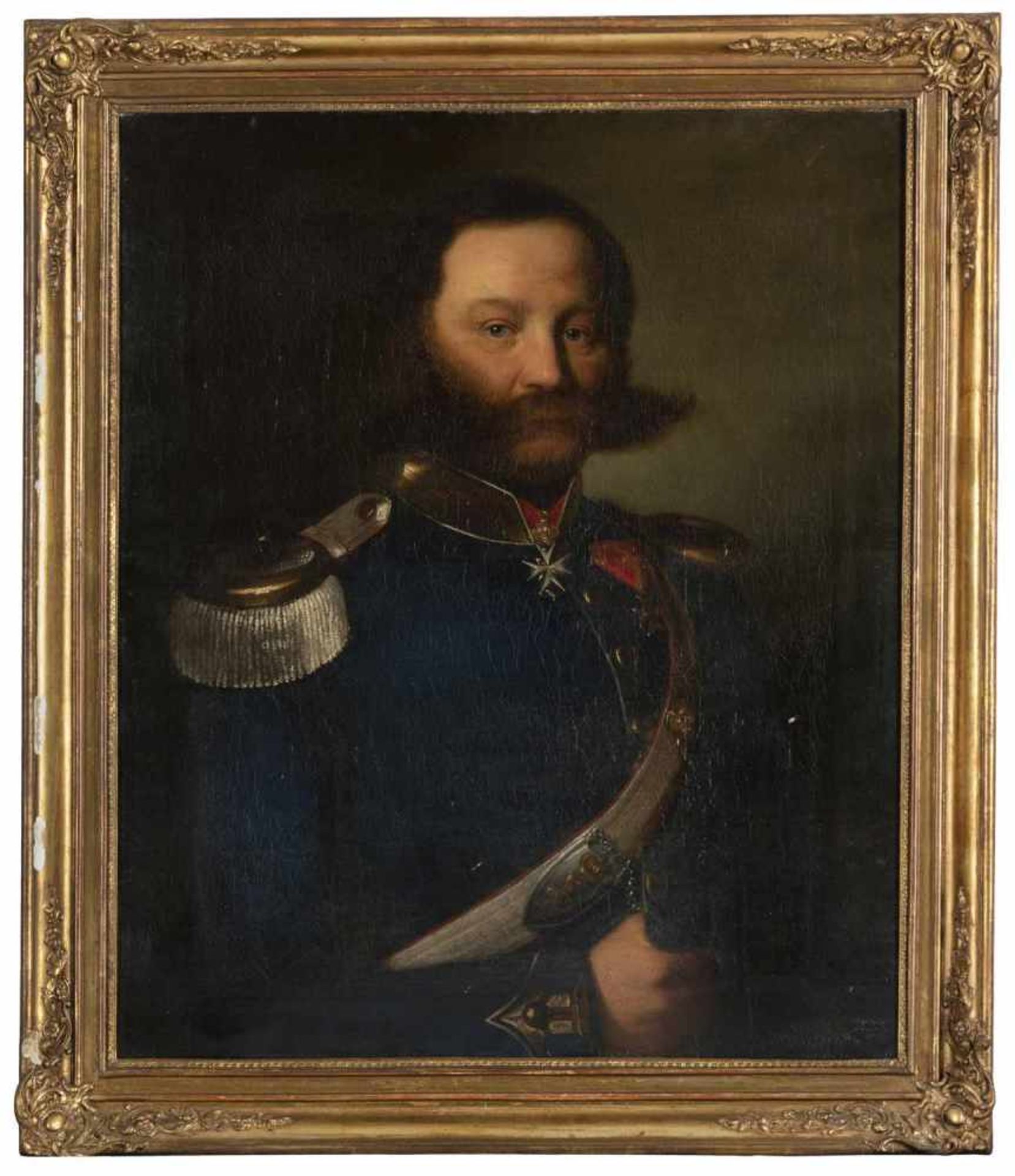 Deutschland19. Jahrhundert71 x 59 cmPortrait des Oberst Theodor von Glaubitz in der Uniform des