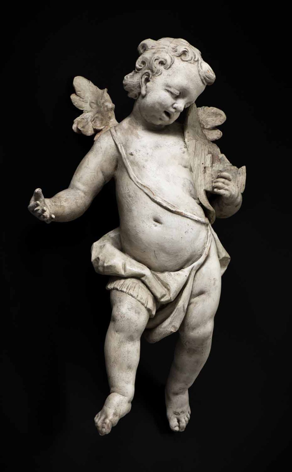 Günther, Ignaz (und Werkstatt)Altmannstein 1725 - 1775 MünchenH.ca. 85 cmGeflügelter Putto. - Bild 2 aus 4