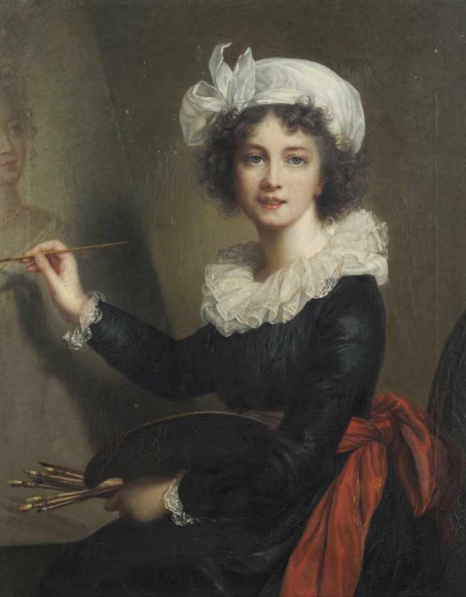 Vigée-Lebrun, Élisabeth (nach)Paris 1755 - 184270 x 57 cmSelbstportrait der Künstlerin an der - Bild 2 aus 2