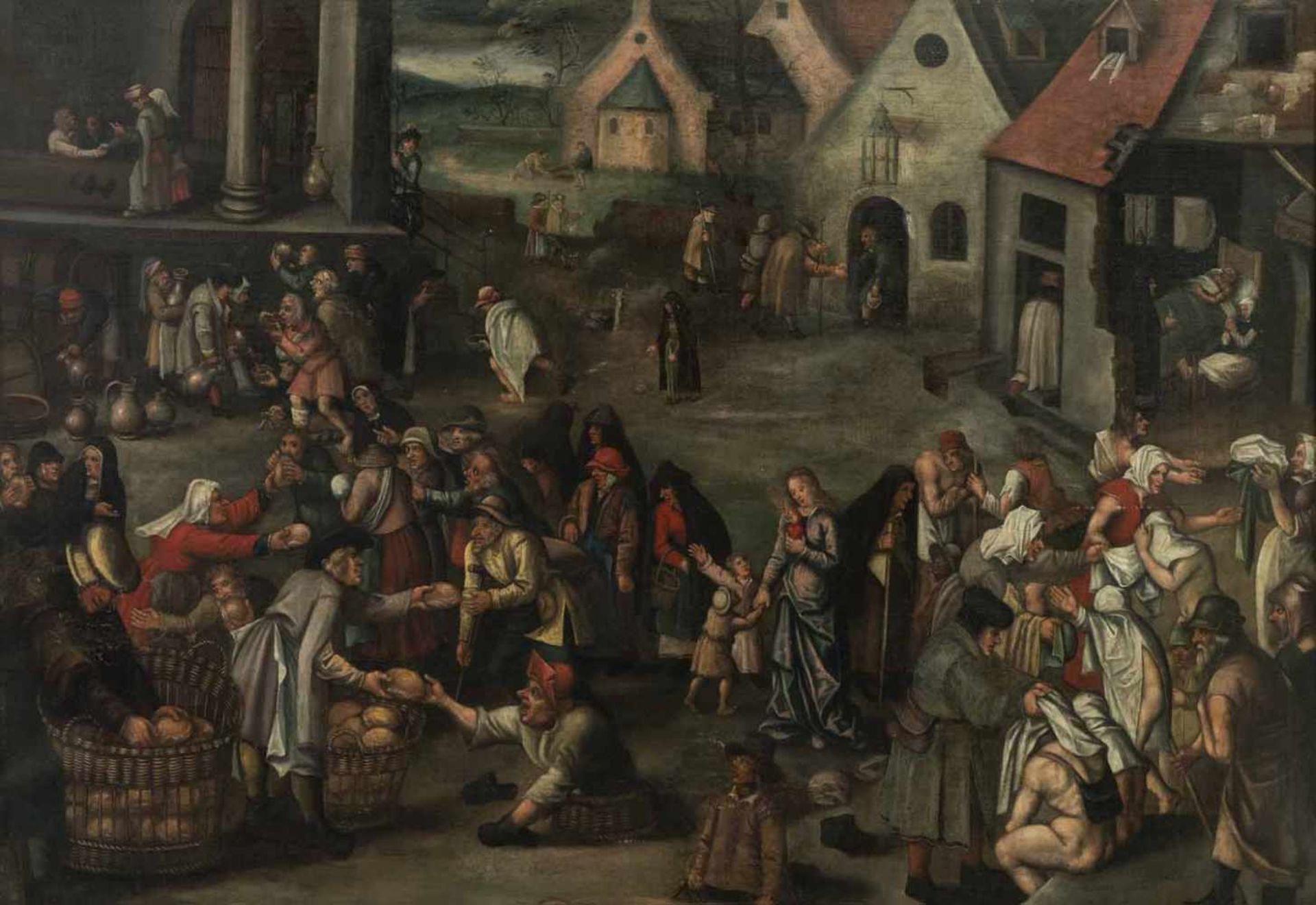 Brueghel, Jan d.J. (Nachfolger)Antwerpen 1601 - 1678114 x 69 cmDie sieben Werke der - Bild 2 aus 2