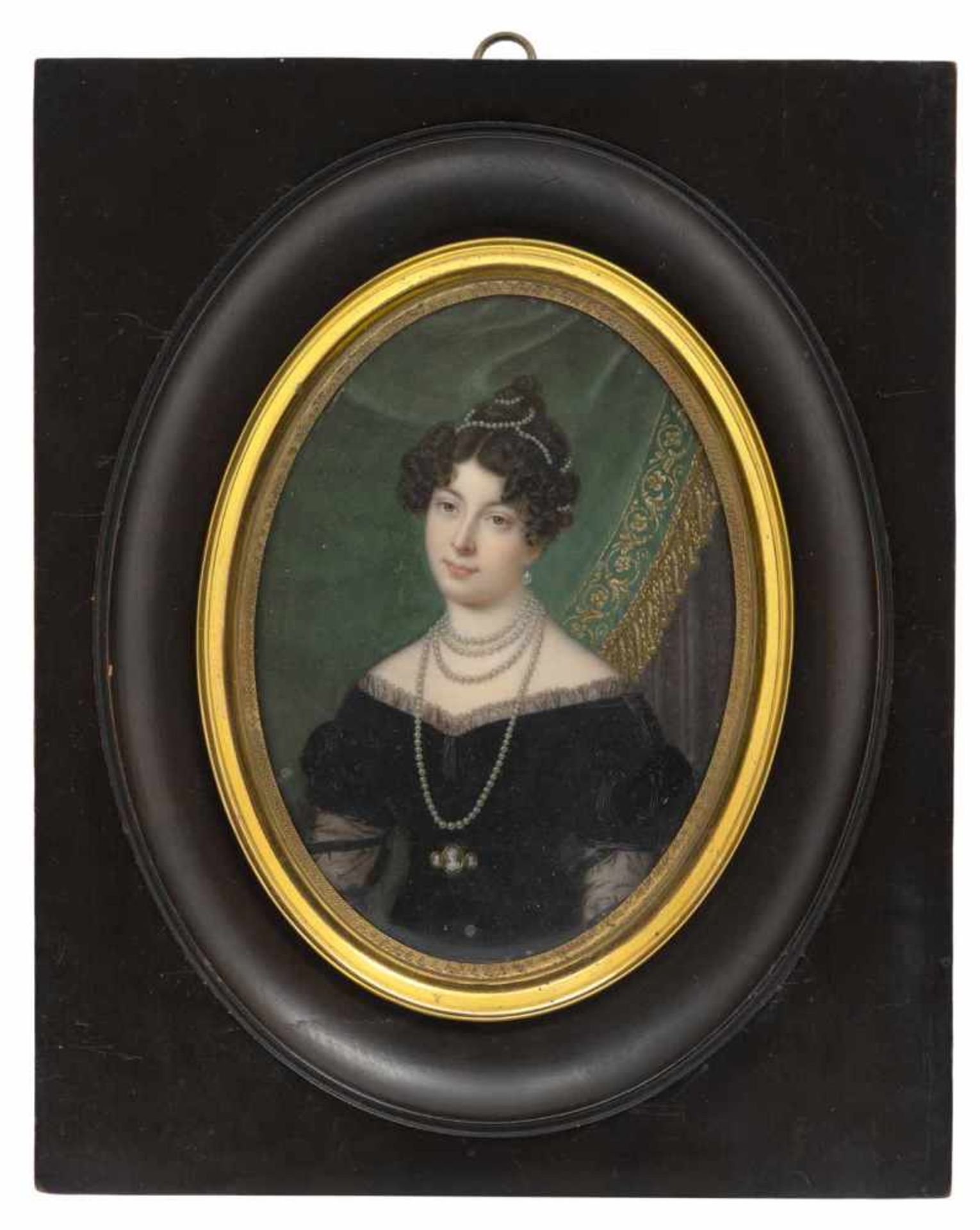 Monogrammist "FCH"Deutsch oder Österreich, um 1830/4014 x 10 cmPortrait einer jungen Dame in