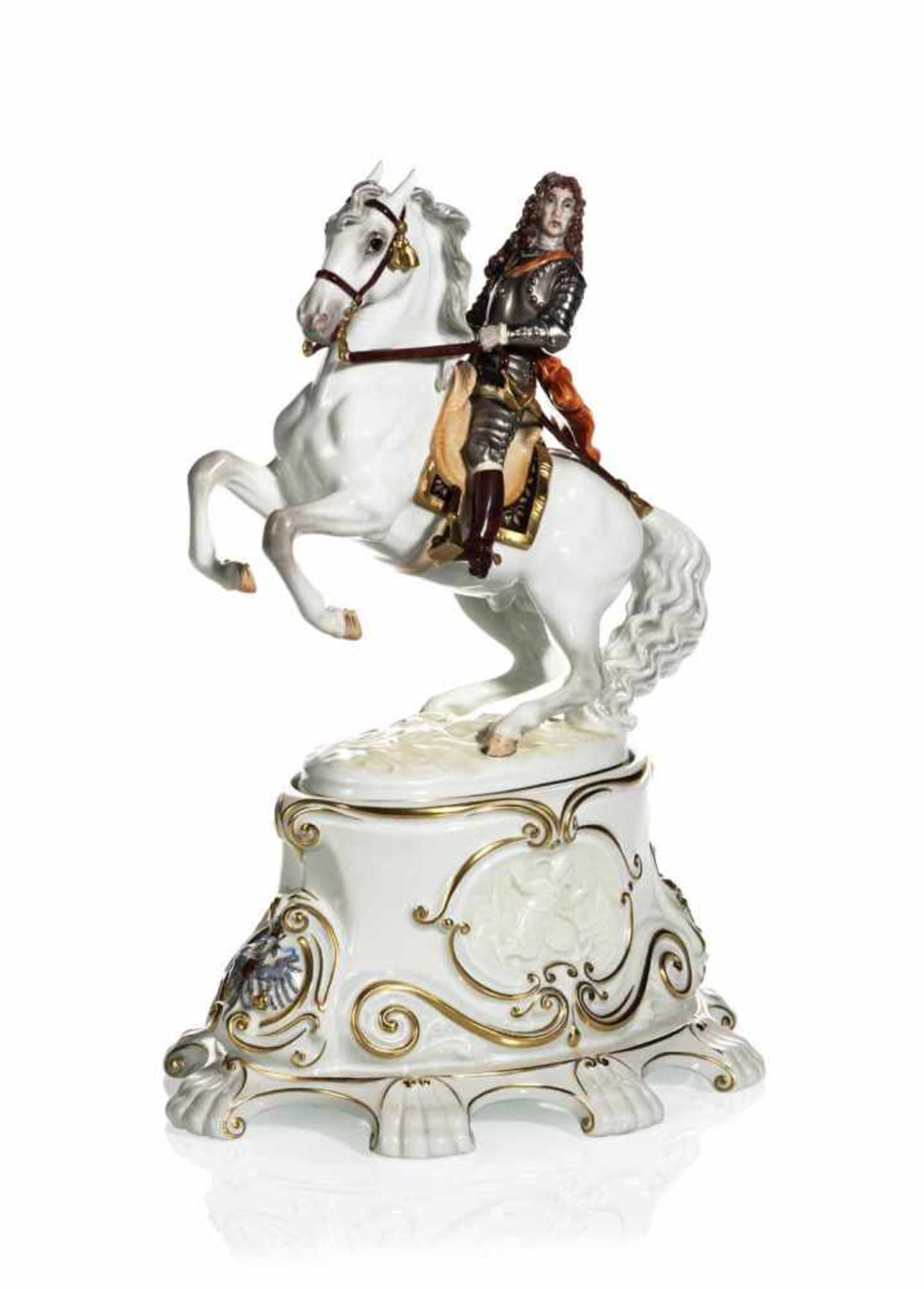 Prinz Eugen von Savoyen zu PferdWien, Augarten, 20. JahrhundertH. 25,5 cmPrinz Eugen von Savoyen auf