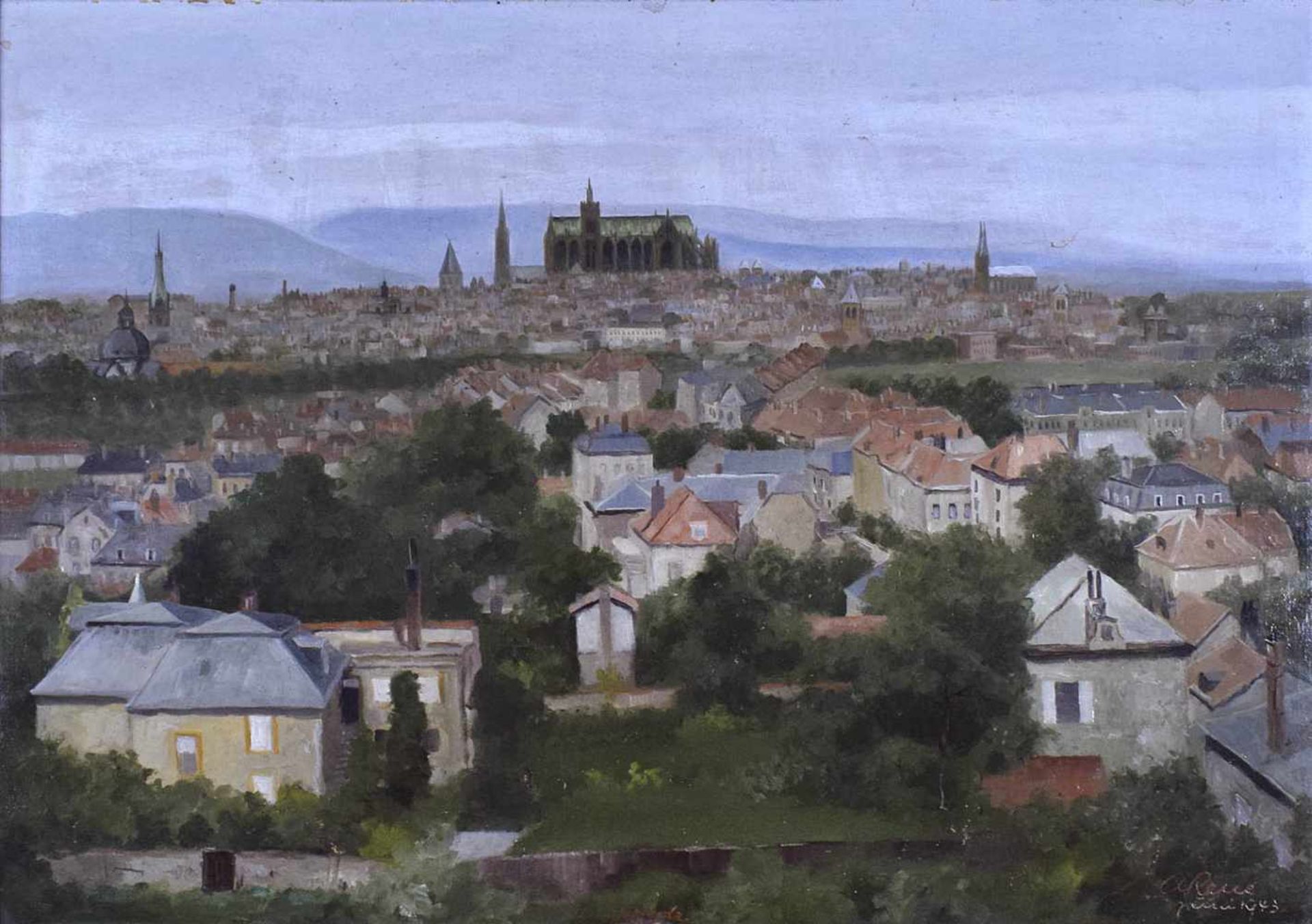 BEZ. W. REUESTADTANSICHT METZ49 X 70 CM- - -33.00 % buyer's premium on the hammer priceVAT margin