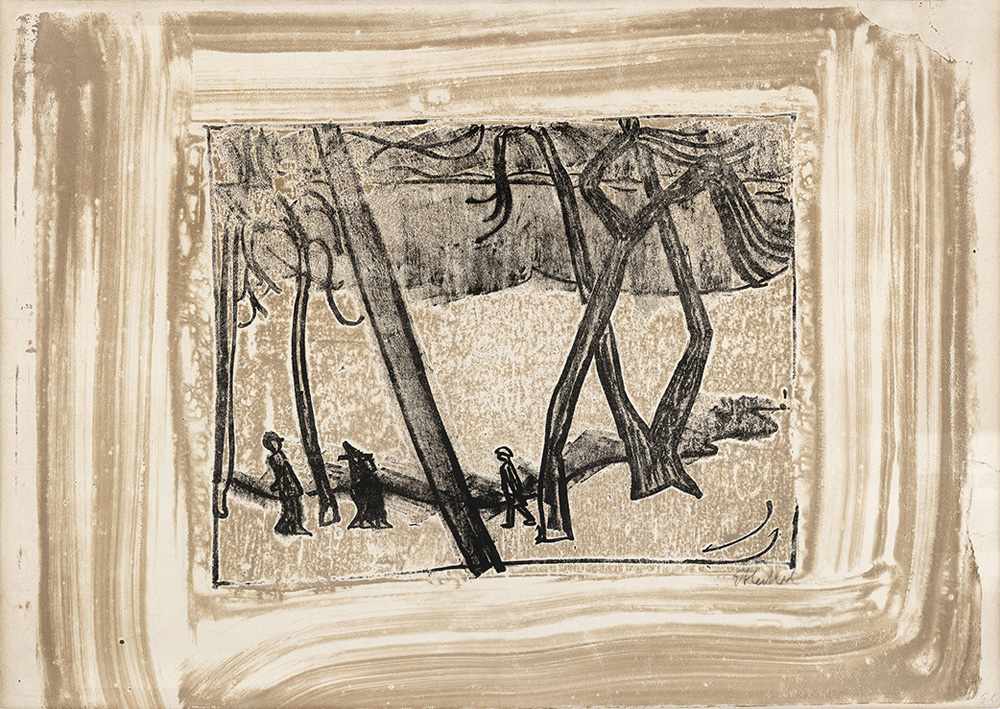 Heckel, ErichDöbeln, 1883 - Hemmenhofen, 197028 x 35,4 cm,R."Grunewald", 1912. Lithografie auf