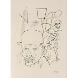 Grosz, GeorgeBerlin, 1893 - 195927,7x18,9cm,o.R."Tod auf der Strasse", 1920/21. Lithografie auf