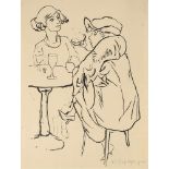 Schlichter, RudolfCalw, 1890 - München, 195540,5 x 31cm,o.R.Im Cafe, um 1923. Lithografie auf