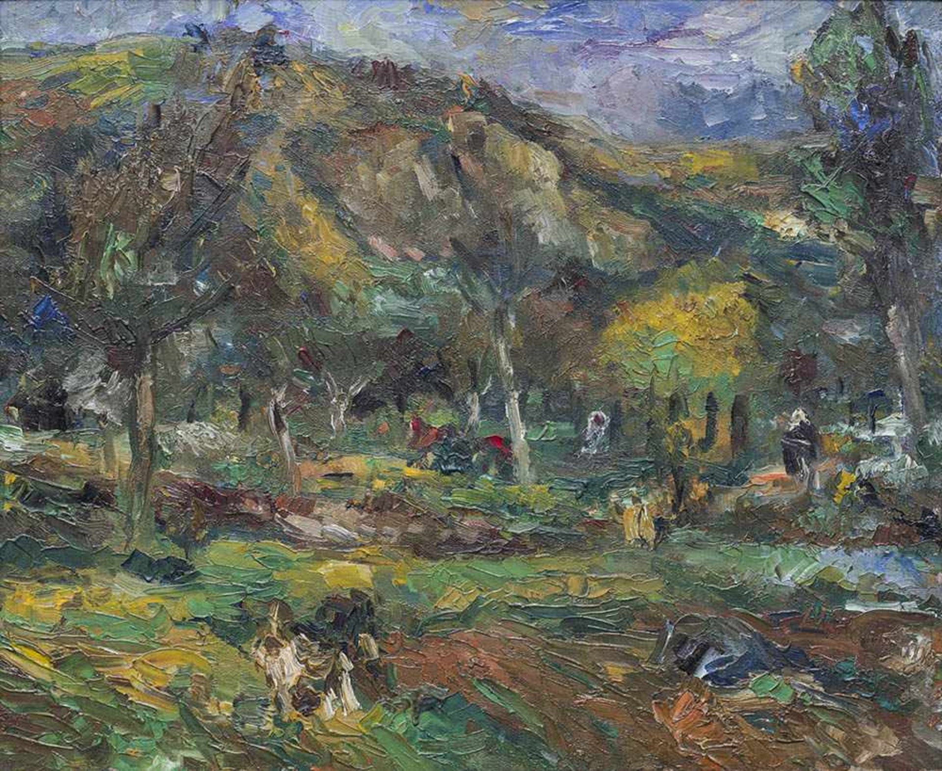 Henninger, ManfredBacknang, 1894 - Stuttgart, 198648 x 58 cm, R.Tessiner Landschaft. Öl auf
