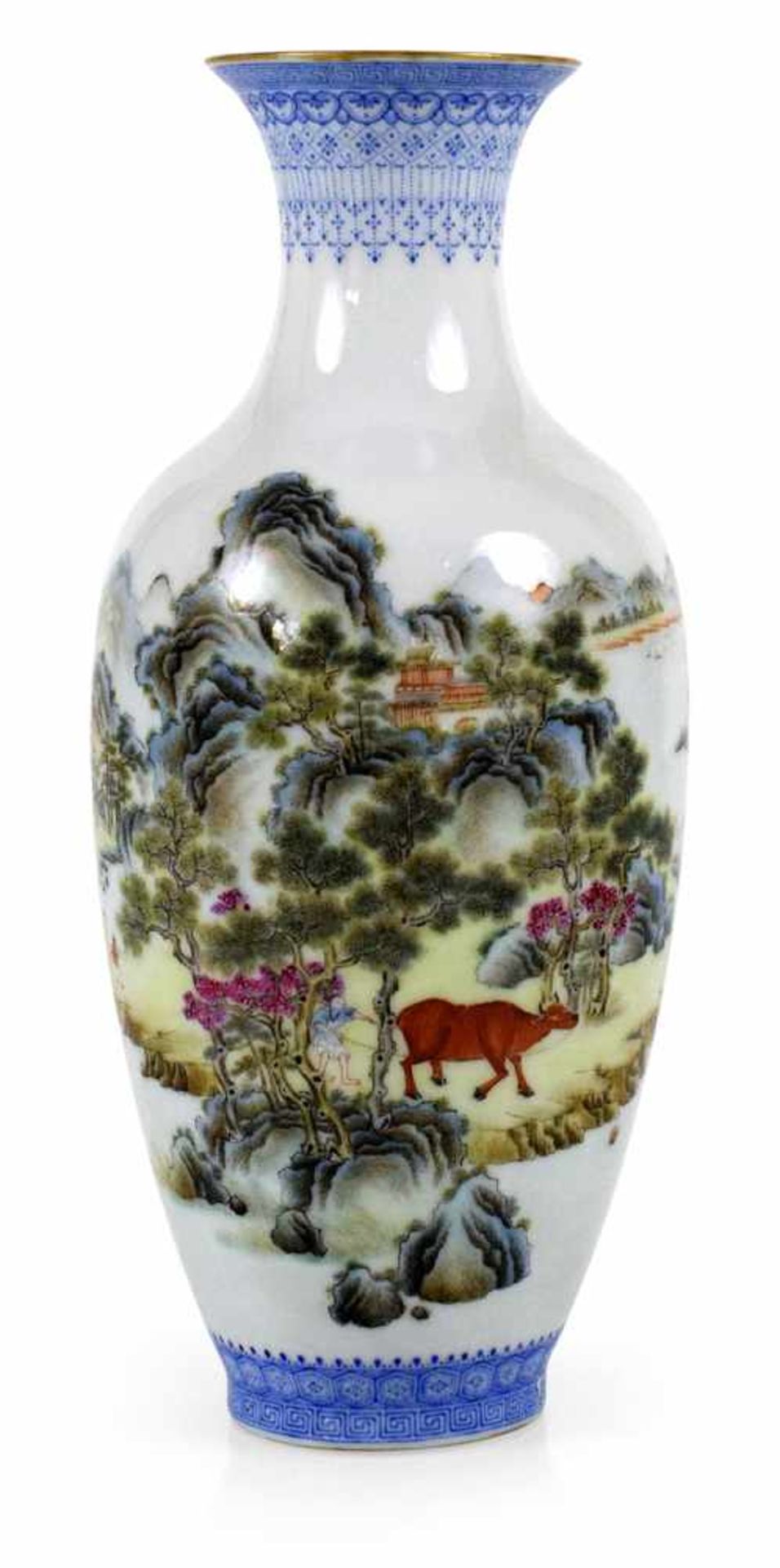 PORZELLANVASE, CHINAH. 23,5 CM- - -33.00 % buyer's premium on the hammer priceVAT margin scheme, VAT