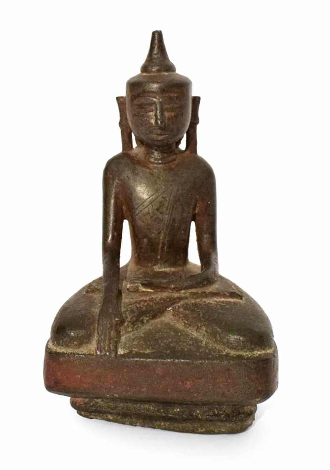 BUDDHA, BRONZE, BURMA, 17. JH.H. 17 CM- - -33.00 % buyer's premium on the hammer priceVAT margin