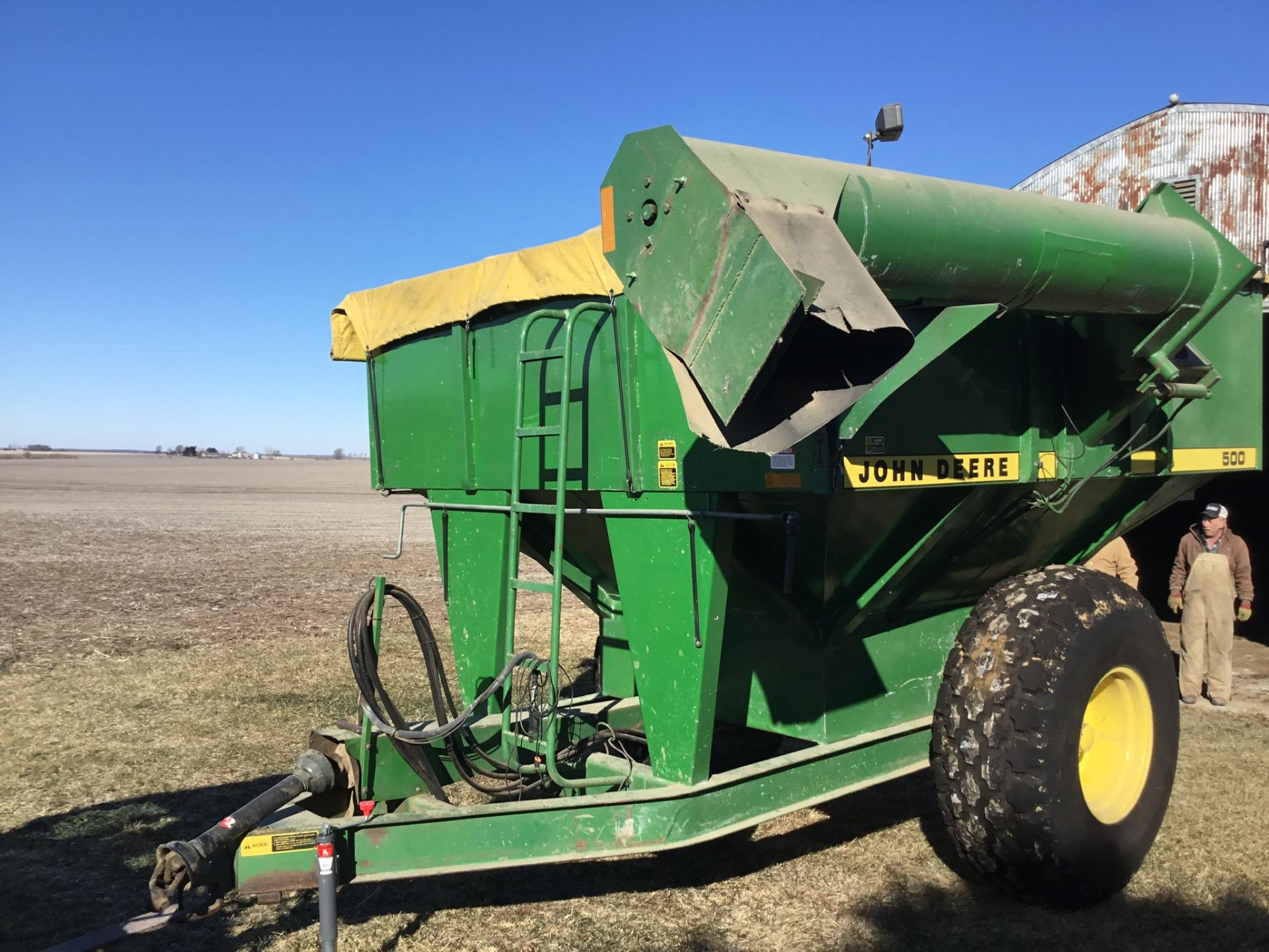 JD 500 Auger Cart w/Tarp, 1,000 PTO, Brand New Tires, Serial #AO500X011247 - Image 6 of 7