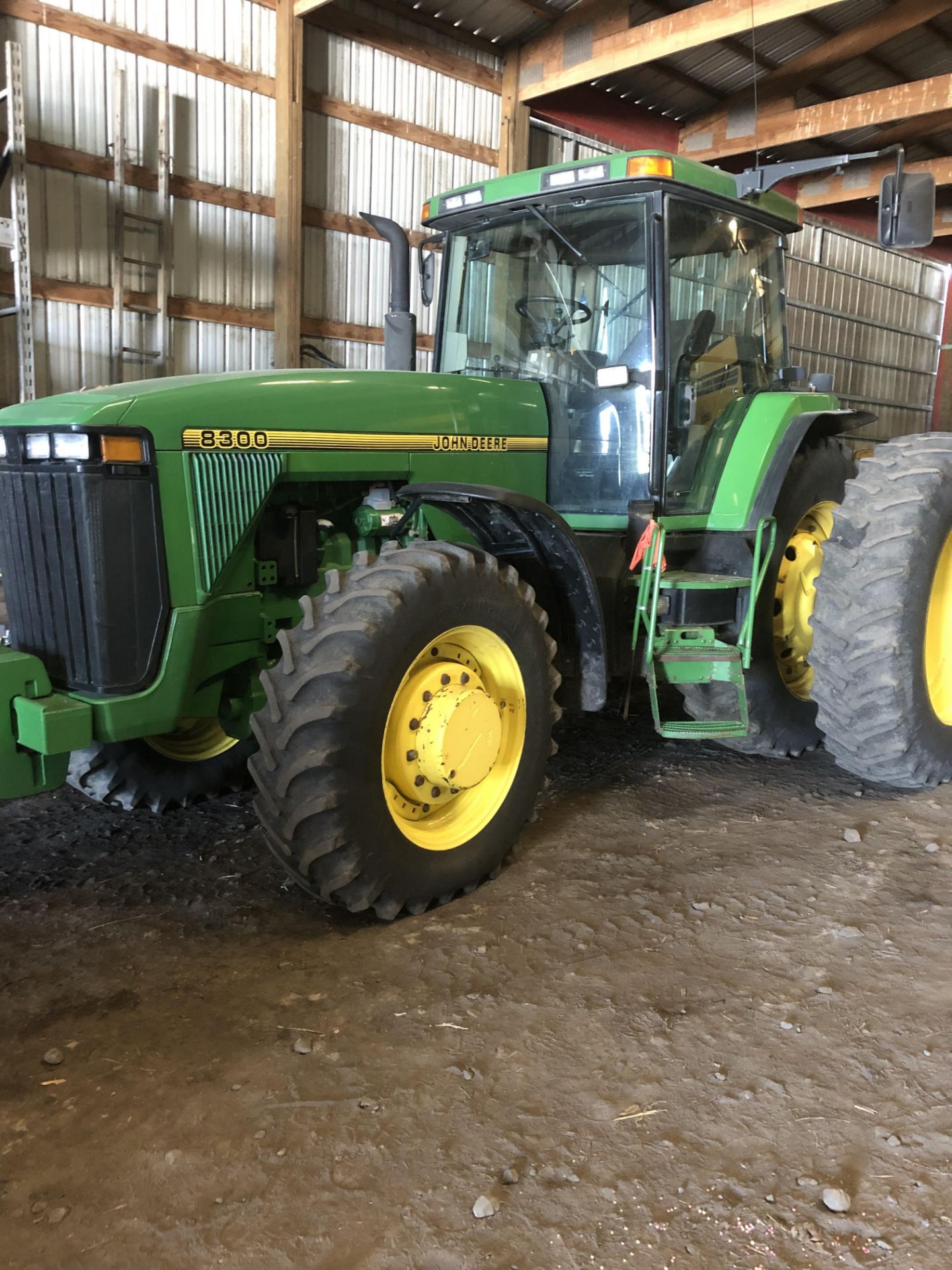 1995 JD 8300 MFWD, Power Shift, 4 Hyd. Remotes, 10 Front Weights, Serial #RW8300P003757, 10,051 - Image 4 of 5