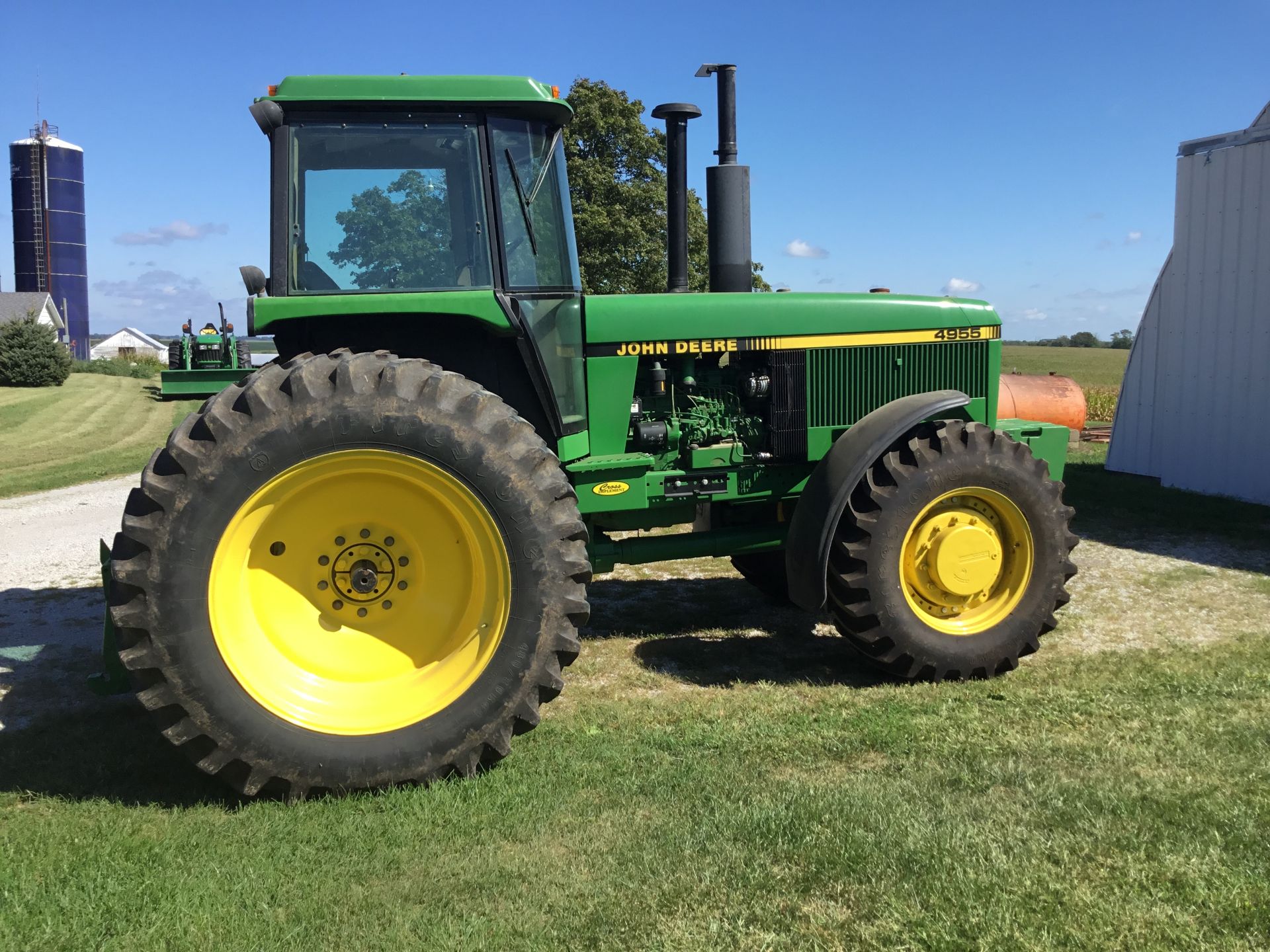 1990 JD 4955 MFWD, 15 Speed Power Shift, 3 Hyd. Remotes, 16 Front Weights, 500# Rear Weights, Hub - Image 10 of 20