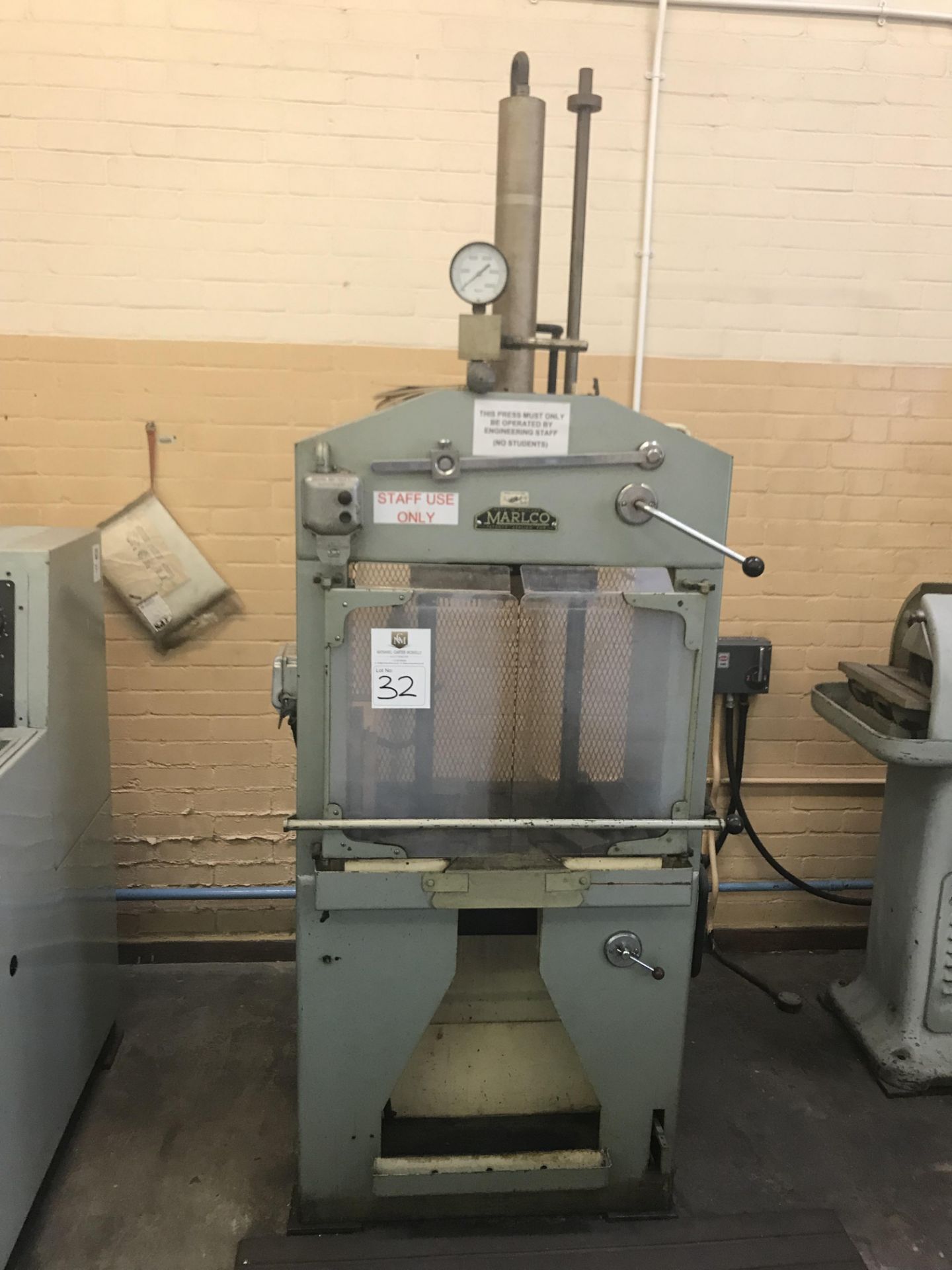 Marlco Hydraulic Vertical Broach Press