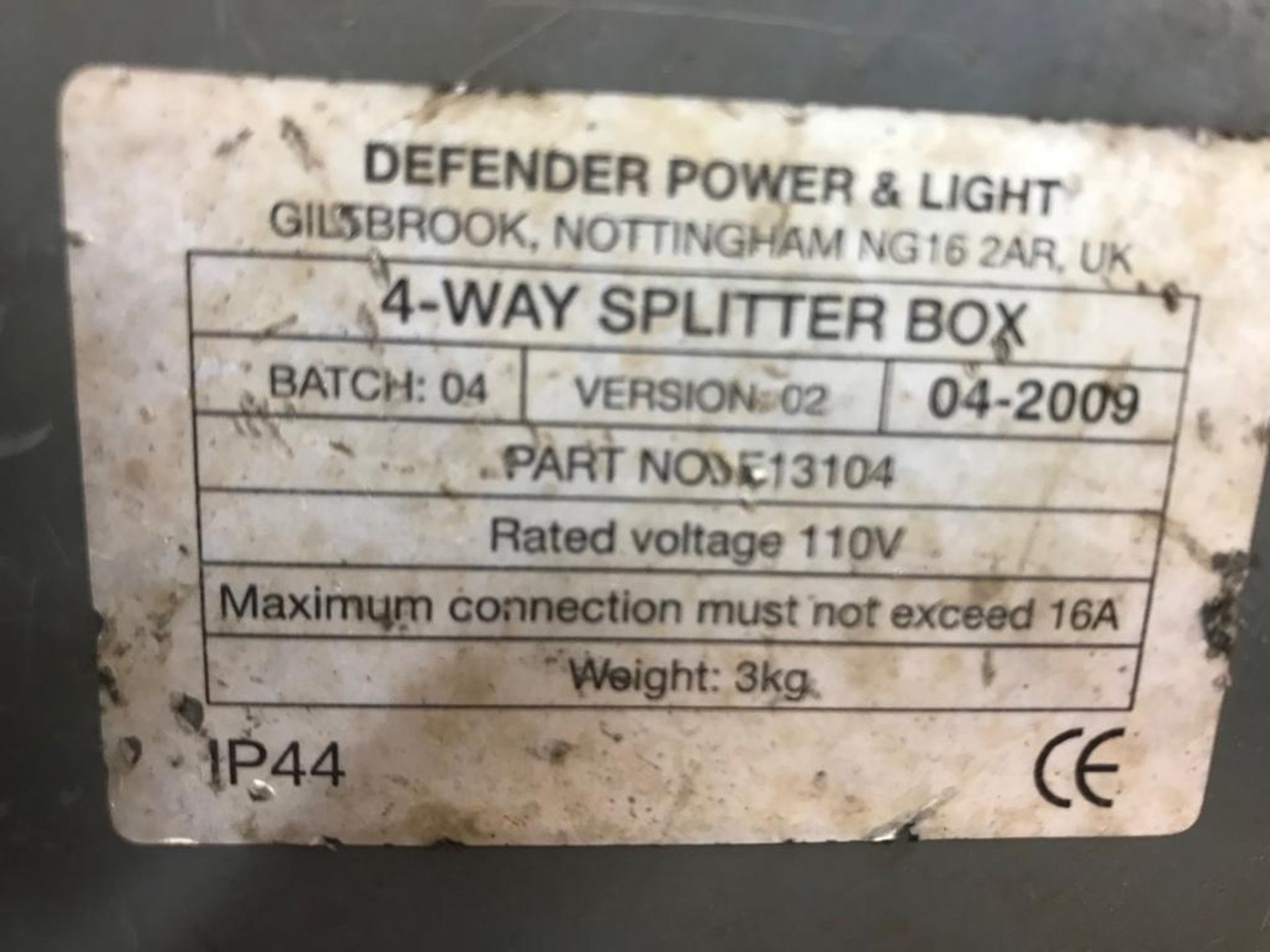 4 Way Splitter Box 16Amp - Image 2 of 3