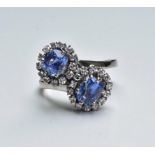 Vintage Sapphire & Diamond Ring 18k