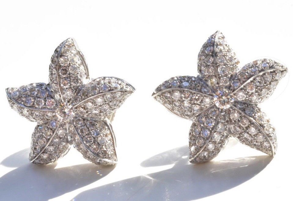 Diamond Starfish Earrings 18k 1.5 carat - Image 8 of 12