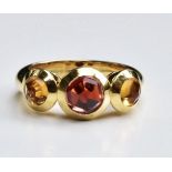 Tiffany & Co Garnet Citrine Ring 18k