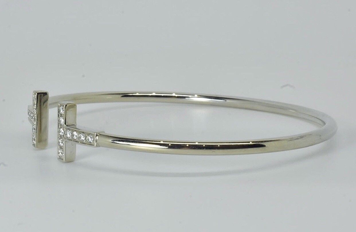 Tiffany & Co T Wire Bracelet 18k - Image 6 of 12
