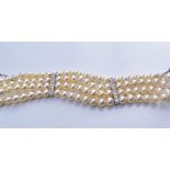 Cultured Pearl and Diamond Bracelet 18k