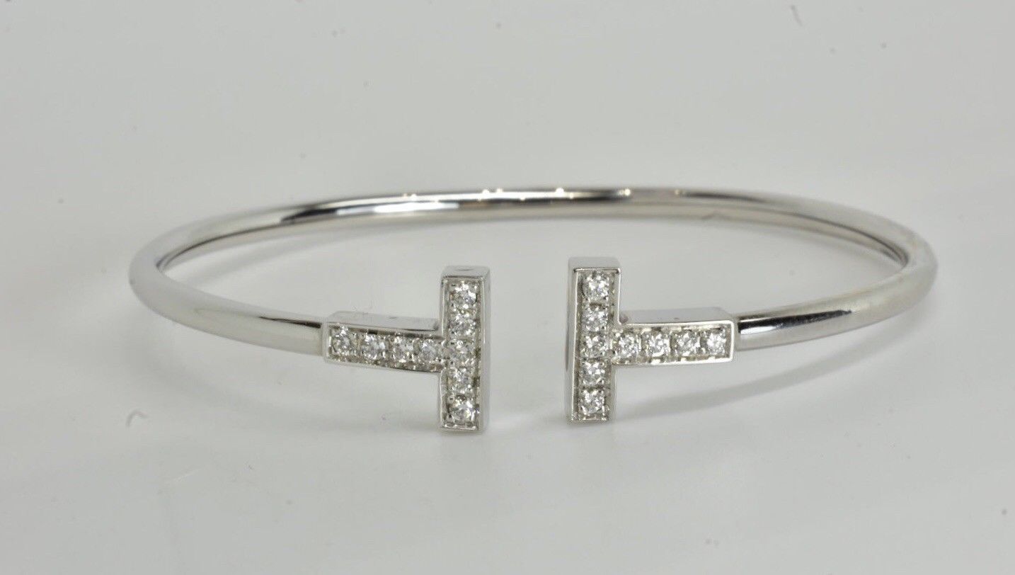 Tiffany & Co T Wire Bracelet 18k - Image 11 of 12