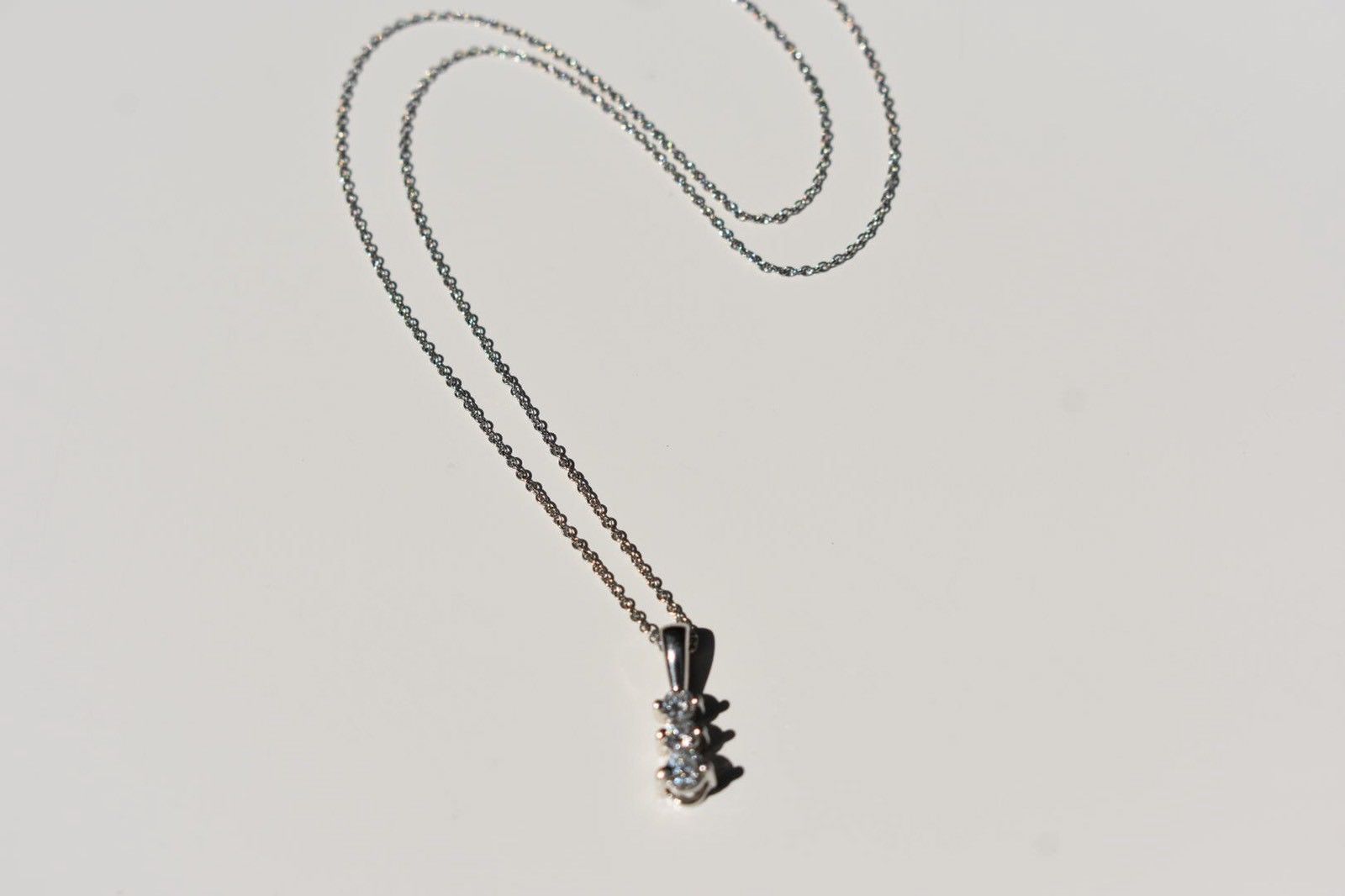Platinum Diamond Pendant on Tiffany & Co Chain Necklace - Image 11 of 12