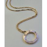 Cartier Love Diamond Pendant Necklace 18k
