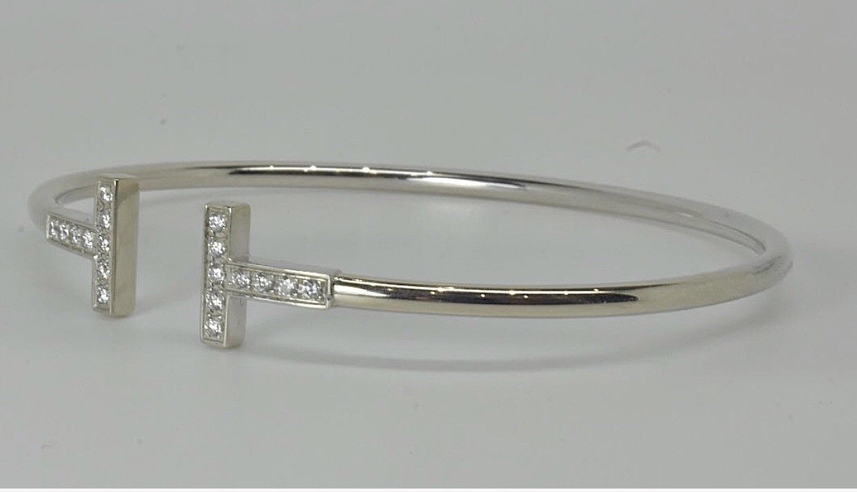 Tiffany & Co T Wire Bracelet 18k - Image 7 of 12