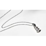 Platinum Diamond Pendant on Tiffany & Co Chain Necklace