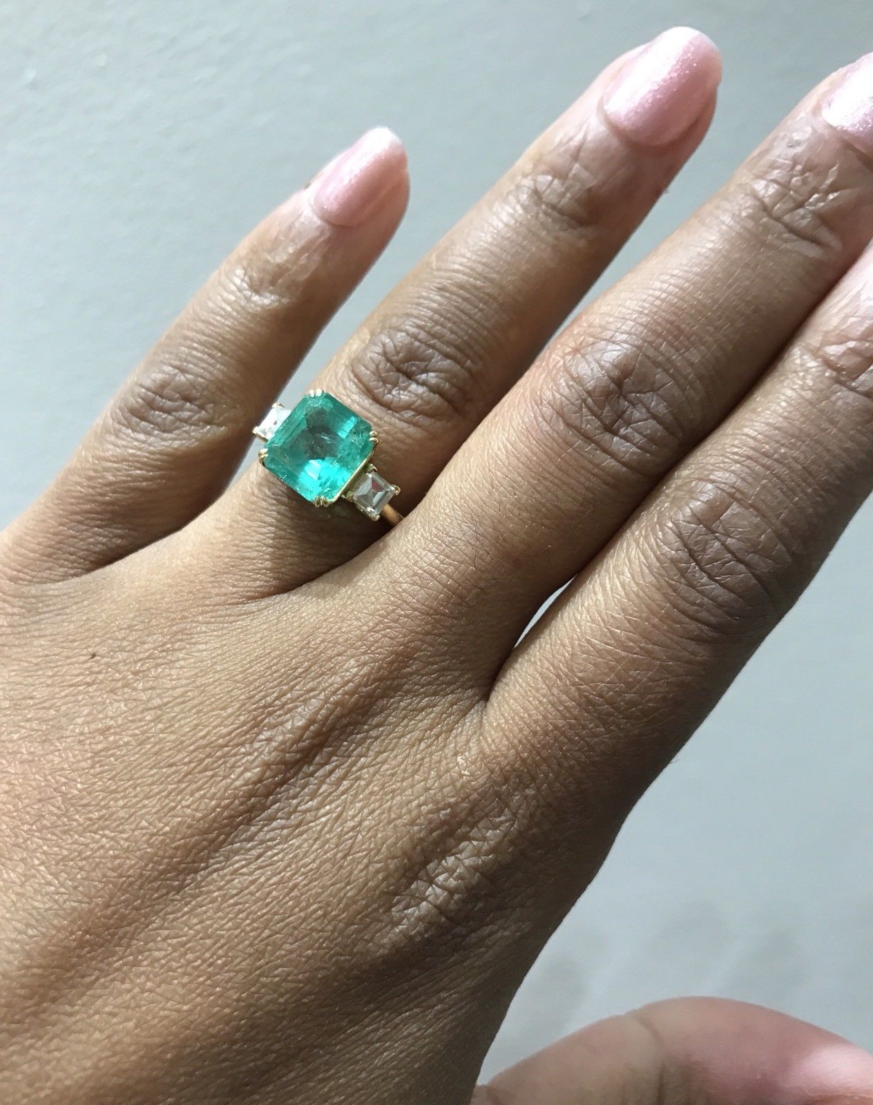 Emerald & Diamond Ring 18k - Image 12 of 12