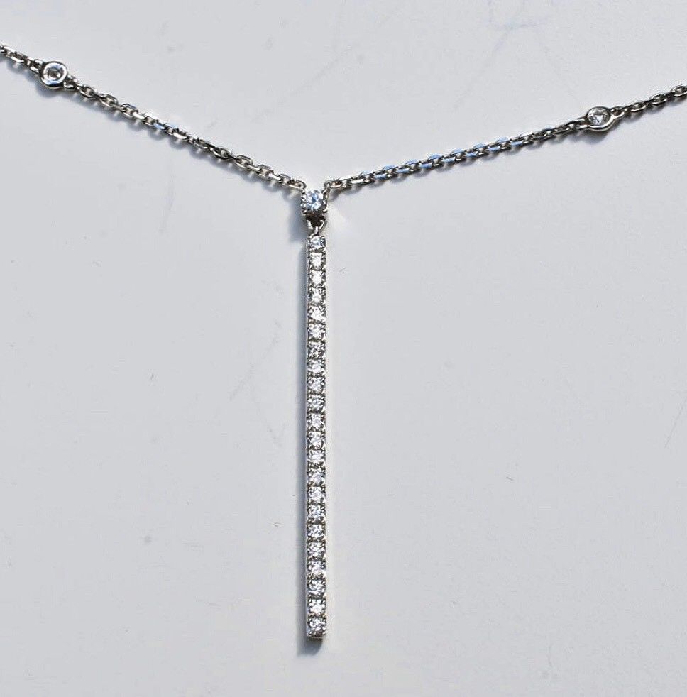 Messika Gatsby Vertical Bar Diamond Necklace