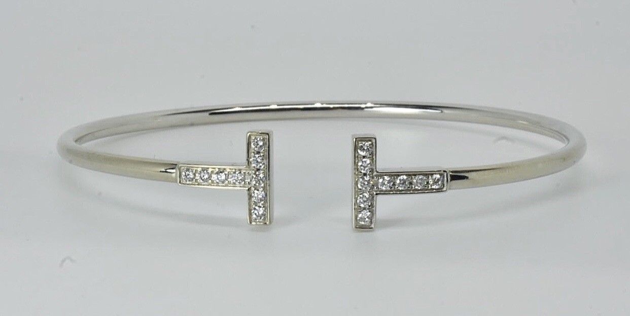 Tiffany & Co T Wire Bracelet 18k - Image 4 of 12