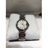 Cartier Ballon Bleu Stainless Steel Diamond Watch