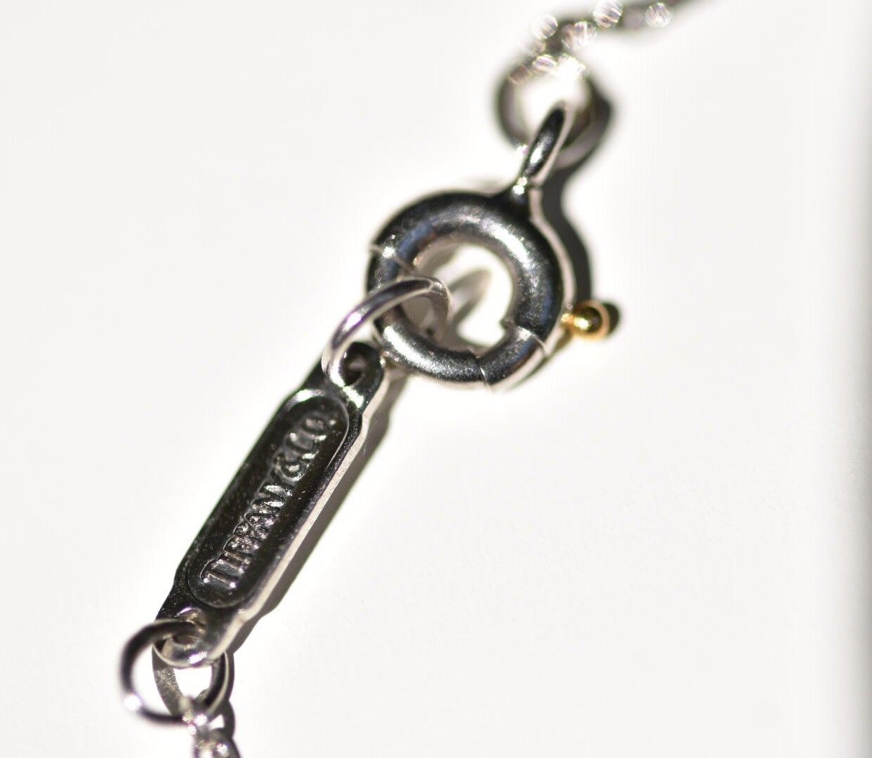 Platinum Diamond Pendant on Tiffany & Co Chain Necklace - Image 9 of 12