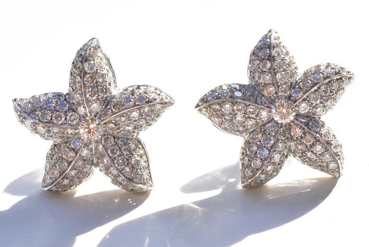 Diamond Starfish Earrings 18k 1.5 carat - Image 12 of 12
