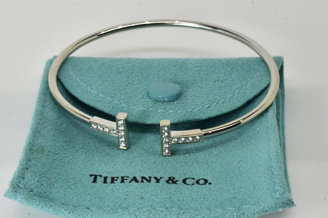 Tiffany & Co T Wire Bracelet 18k - Image 2 of 12