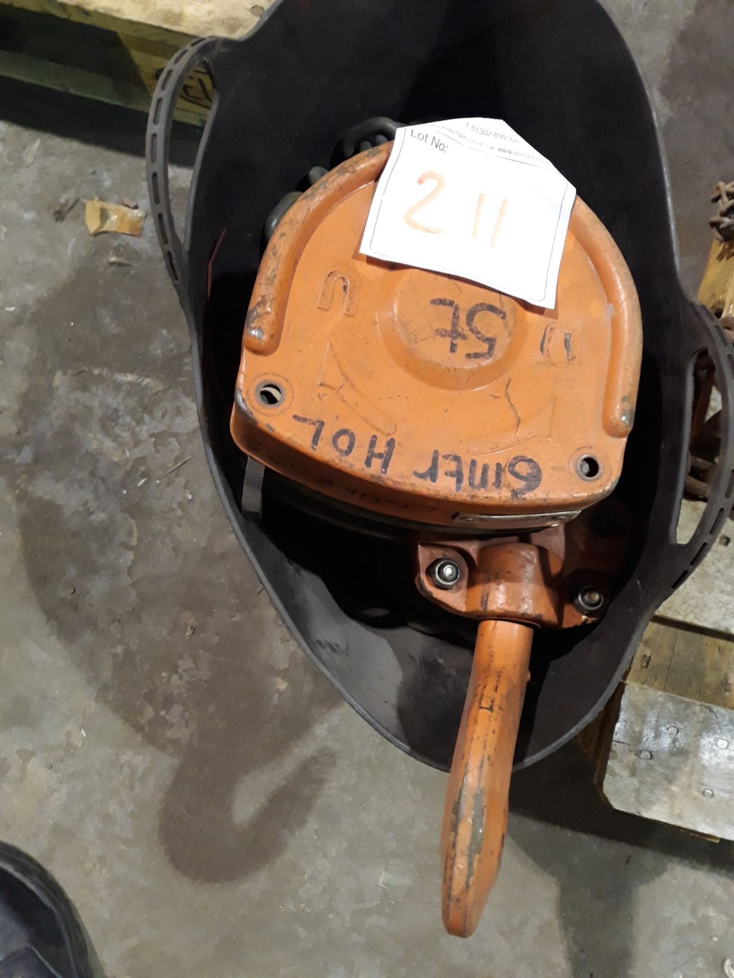 WILLIAM HACKETT 5 TONNE 6M HEIGHT OF LIFT MANUAL CHAIN BLOCK - Image 2 of 5