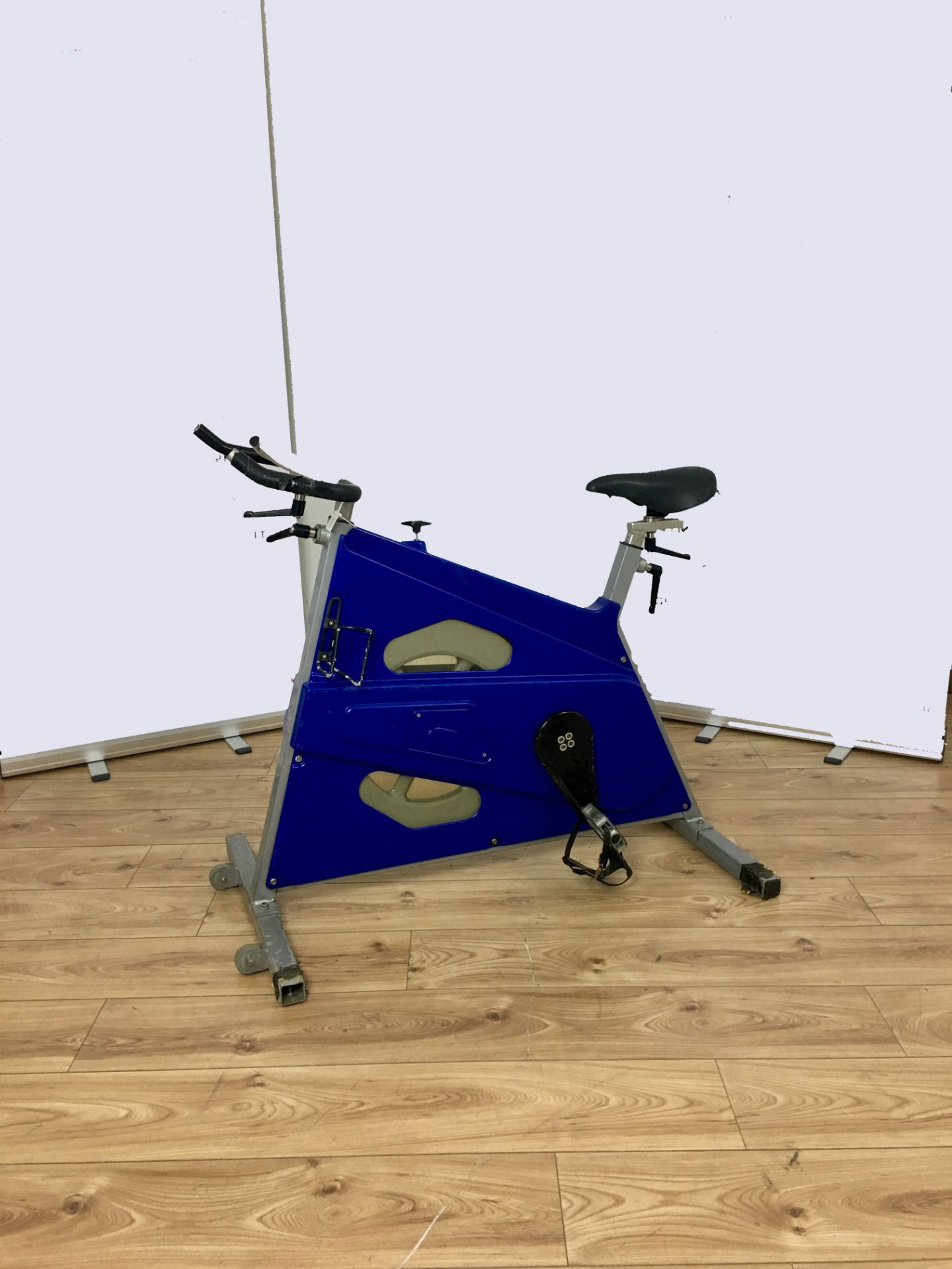 Blue spin bike