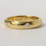 Vintage Cartier 18ct Yellow Gold Diamond Set Band Ring