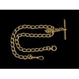 1910 Hallmarked Yellow 18 Carat Gold Double Albert Watch Chain