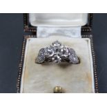Stunning Antique Edwardian 18ct Gold 1.7ct Diamond Cluster Ring
