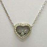 Chopard 18ct White Gold Happy Diamonds Pendant Boxed