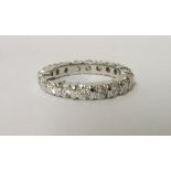 Platinum Full 18 Stone Diamond Set 3.06ct Diamond Ring